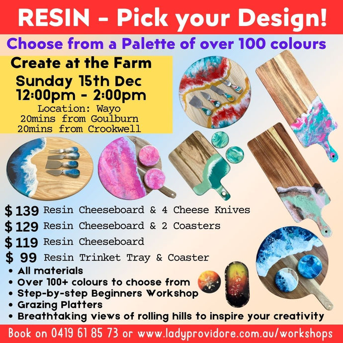 RESIN - Pick your Design - (Deposit) Sun 15th Dec - 12:00pm - 2:00pm